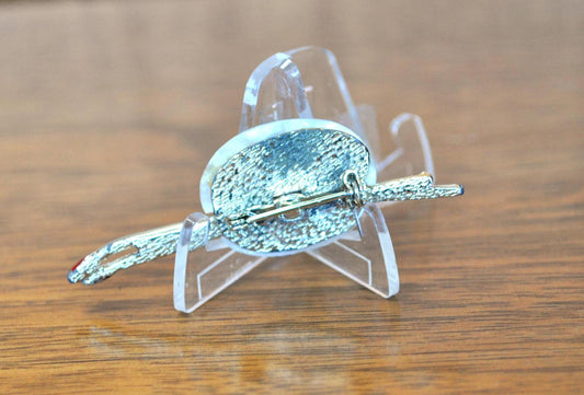 Vintage 1960s White Lucite Painter Palette Brooch - Vintage 60s Painter Brooch - White Lucite Painters Brooch