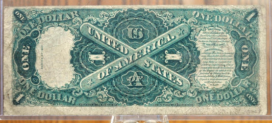 1917 1 Dollar Bill Legal Tender Mule Note - VF (Very Fine) Grade - 1917 Horse Blanket Mule One Dollar Red Seal Note - Fr#39m