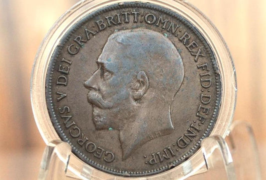 1918-KN UK One Penny - Rarer Variety - XF (Extremely Fine) Grade/Condition - Great Britain Penny 1918KN England King's Norton Mint 1918