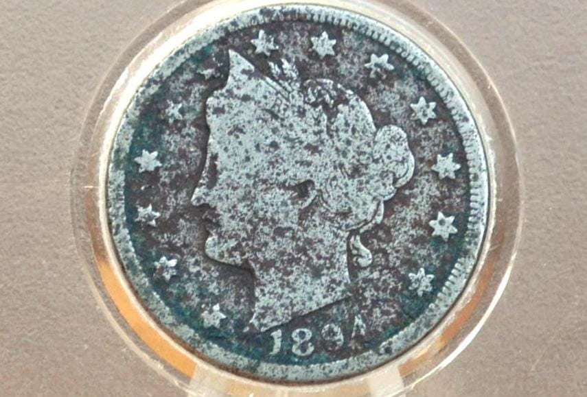 1894 Liberty Head Nickel - G (Good) Grade - Lower Mintage Date - 1894 V Nickel - Philadelphia Mint - 1894 Nickel