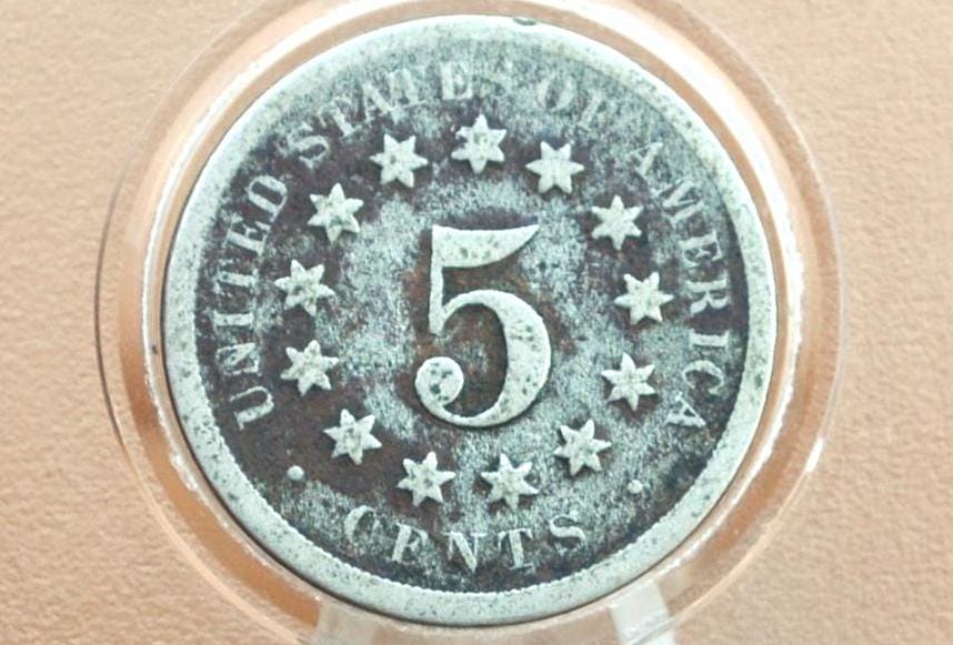 1868 Shield Nickel - VG (Very Good) Condition - 1868 Nickel - Shield Type Nickel 1800's - Shield Nickels