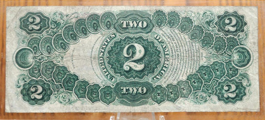 1917 2 Dollar Legal Tender Note - Fine Grade - Red Seal, Teehee/Burke Signature, Rarer Note, 1917 Horse Blanket Note Two Dollar Bill, Fr#57