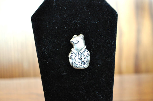 Funny Ballou Reg'd Polka Dot Frog Pin Collectible - Ballou Reg'd Jewelry - Funny Polka Dot Frog Pin