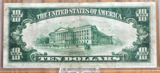 1934 10 Dollar Silver Certificate Mule Note - Rev. 585+ - Choice of Grade - Blue Seal 1934 Ten Dollar Silver Cert Mule Note - Fr#1701m