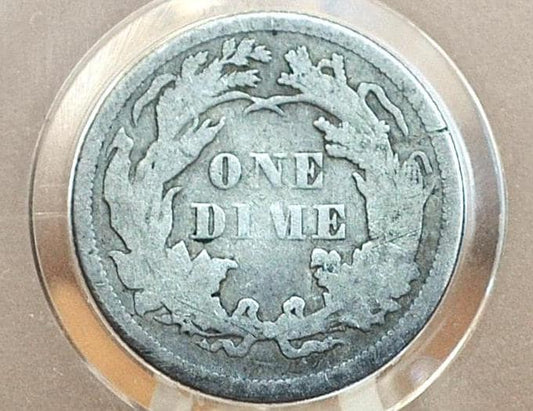 1871 Seated Liberty Dime - VG - 1871 Liberty Seated Silver Dime - Authentic, Rarer Date!