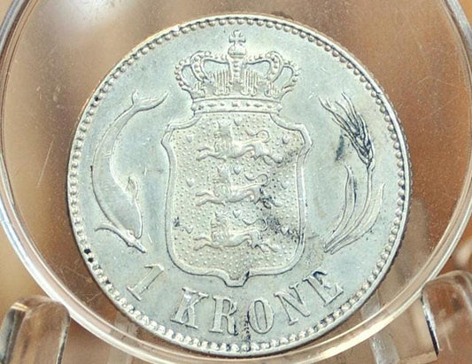 1916 1 Krone Denmark Silver - Danish One Krone 1916 - Christian X - Choice AU Condition - Great Coin for a Collection, Affordable Price