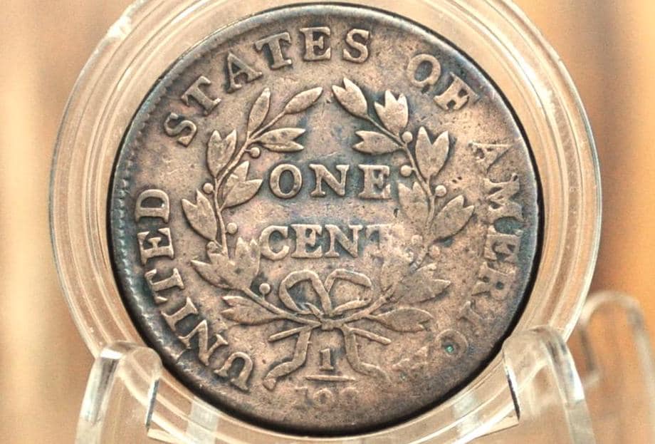 1802 Draped Bust Large Cent, With Stems - VG grade / condition - US Large Cent 1802 One Cent US Affordable