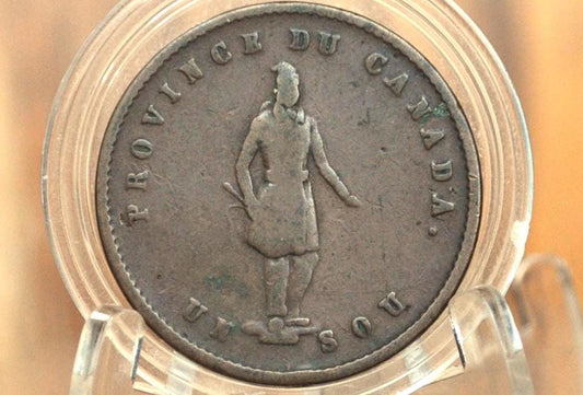 1852 Bank Token Half Penny - Great Condition - 1/2 Penny Bank Token 1852 Bank of Montreal Canadian Bank Token 1852, Low Mintage