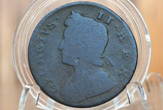 1738 UK Halfpenny - Great Details - 1738 Great Britain 1/2 Penny - Copper Half Penny 1738