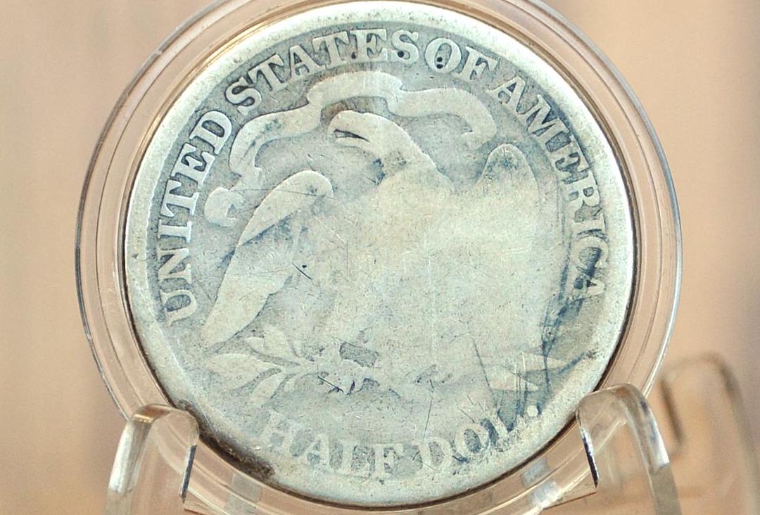 1874-S Seated Liberty Half Dollar - G (Good), 1874S Liberty Seated Silver Half Dollar 1874 Half - Authentic, Rarer Date!
