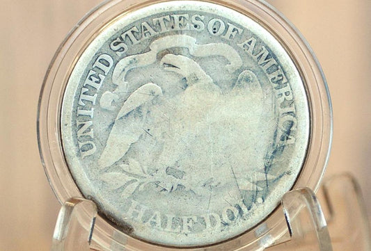 1874-S Seated Liberty Half Dollar - G (Good), 1874S Liberty Seated Silver Half Dollar 1874 Half - Authentic, Rarer Date!