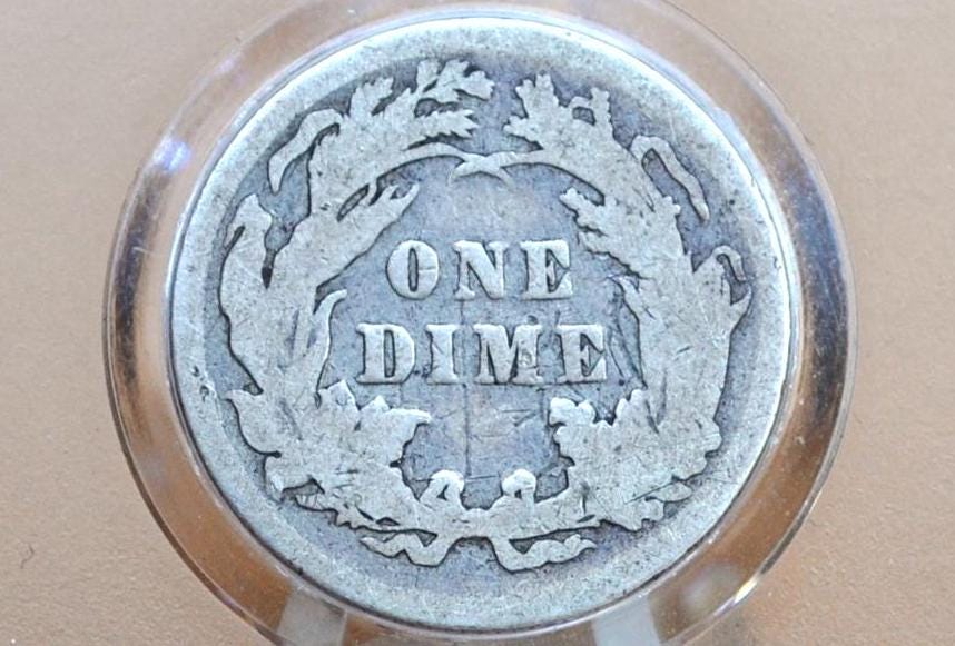 1891 Seated Liberty Dime - Choose by Grade / Condition - 1891 P Silver Dime / 1891 Liberty Seated Dime