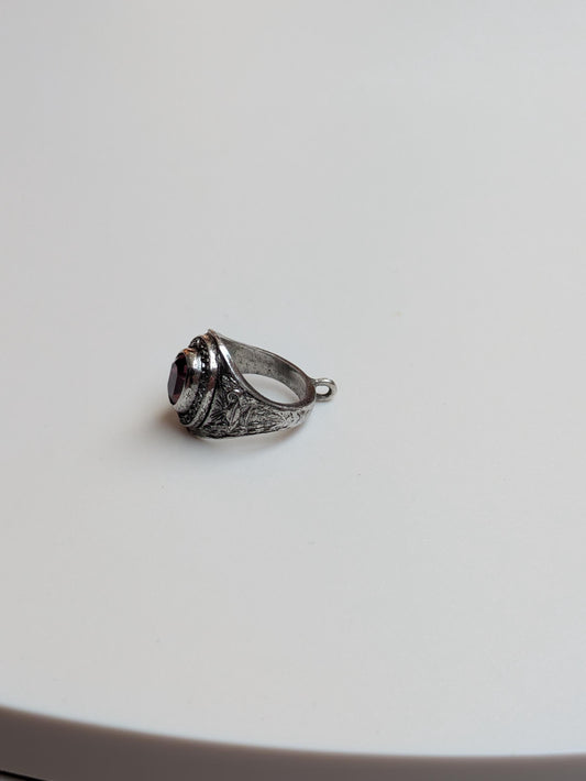 Vintage Nashua High School Class Ring Charm - Nashua Panthers Class Ring Charm - Class Ring Necklace Charm