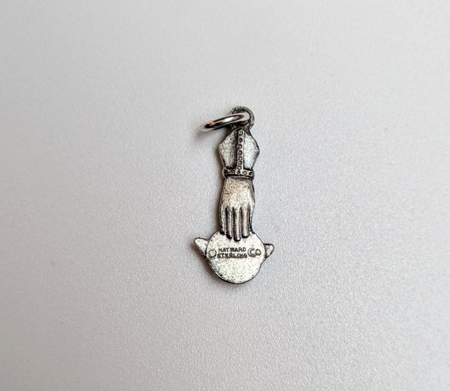 Inspiring Sterling Silver Hand of God Holy Spirit Dove Charm - Holy Hand of God Touching Dove Charm - 925 Silver Hand of God