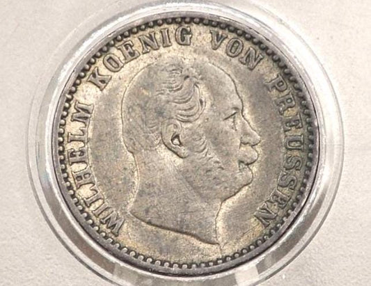 1870 Prussian 2 1/2 Silber Groschen Coin - AU (About Uncirculated) Condition - William I -