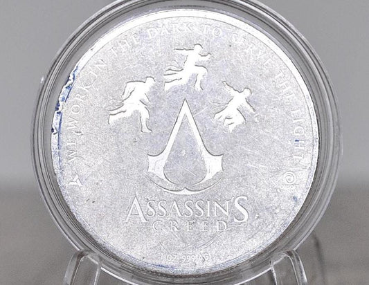 Silver Assassin's Creed Hooded Assassin Coin - Altair Assassin's Creed - .999 Silver - Collectible Gaming Token -