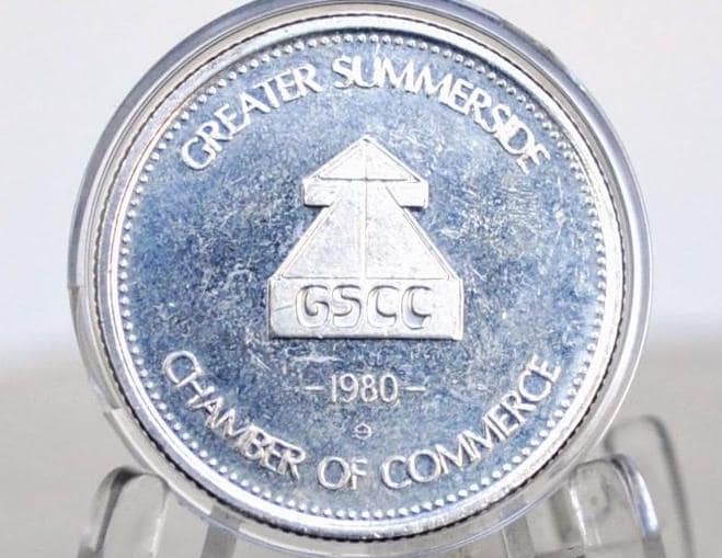 1980 Canada Greater Summerside Chamber of Commerce Fox Dollar Trade Dollar - Great Condition - Prince Edward Island One Dollar Fox Token -