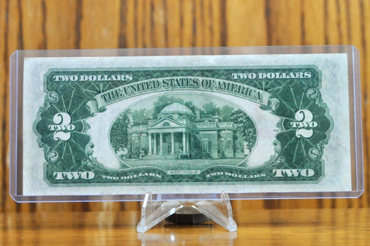 1928-D 2 Dollar United States Note - Red Seal Note - Non-Mule - Almost Uncirculated (AU) - 1928D Two Dollar Legal Tender US Note - Fr. 1505