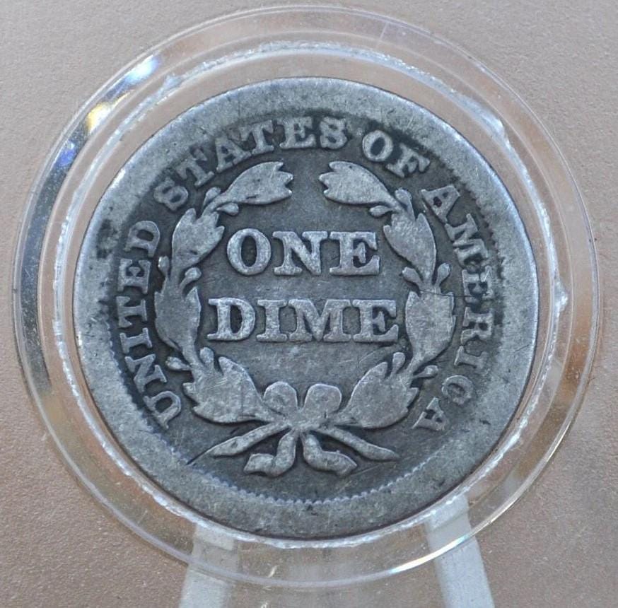 1853 Seated Liberty Dime - (F) Fine - 1853 Silver Dime / 1853 Liberty Seated Dime 1853 With Arrows