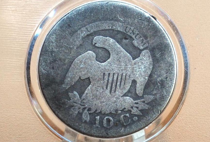 1821 Capped Bust Dime - AG (About Good) - Rare Date - 1821 Bust Dime - Early American Coin - Good Type Coin / Filler