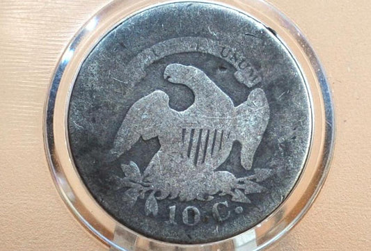 1821 Capped Bust Dime - AG (About Good) - Rare Date - 1821 Bust Dime - Early American Coin - Good Type Coin / Filler