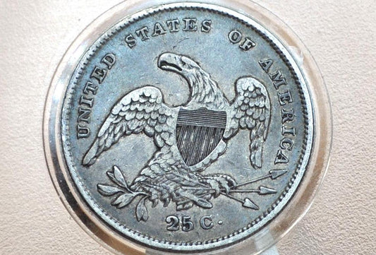1831 Capped Bust Quarter - XF45-AU50 (Lustrous Coin) Beautiful - 1831 US Quarter 1831 - Early American Coin; Rare Coin Type, Few ever Made