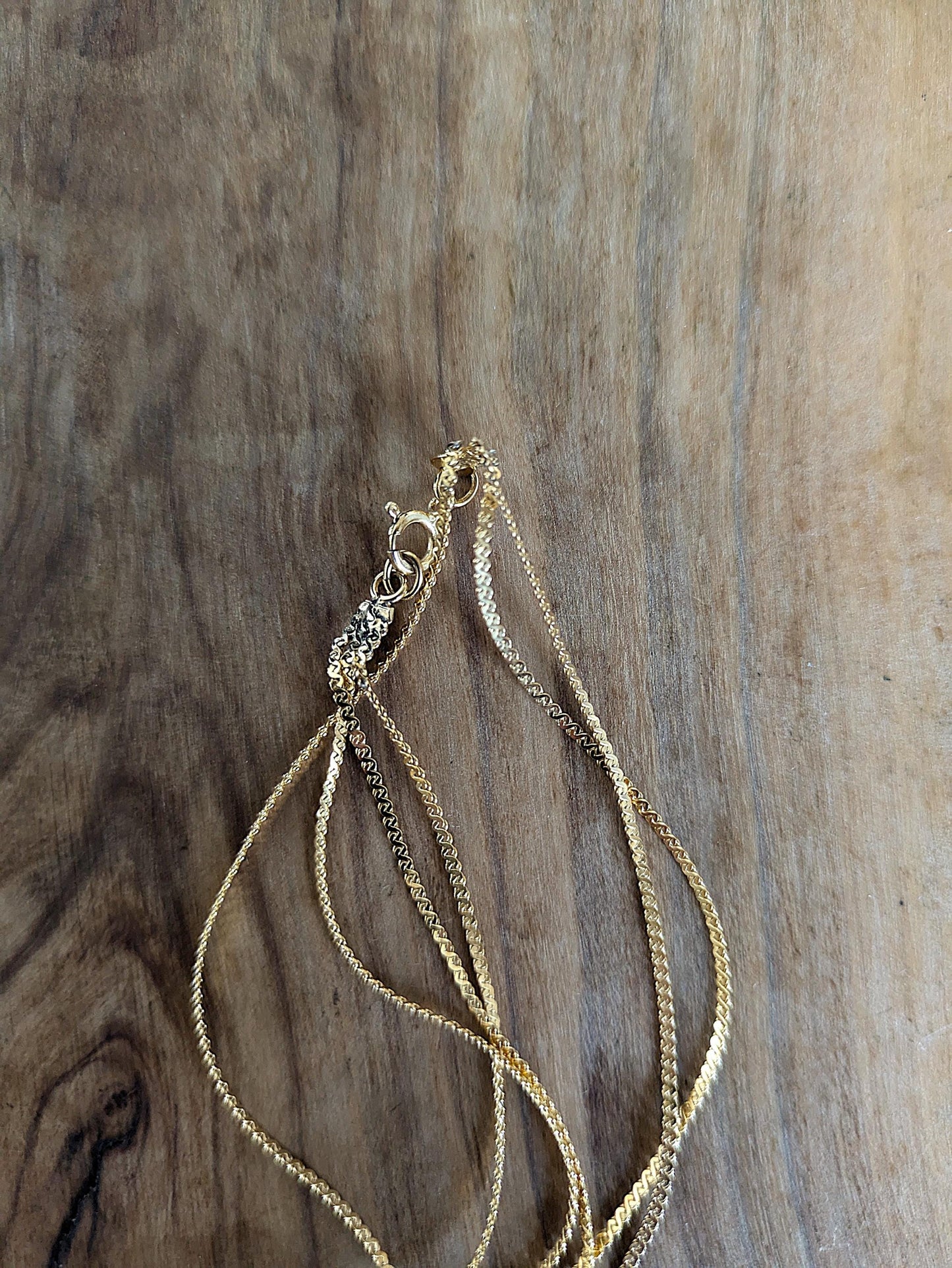 Intricate 14K Gold Filled 3-Strand Necklace (Satoir) - 16 Inches - 14K Gold Filled Necklace - Satoir Gold Filled Necklace