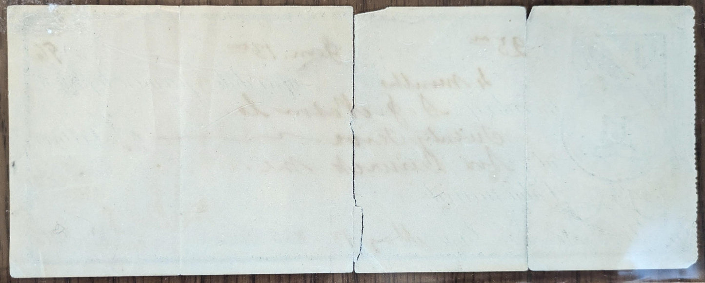 1896 Promissory Note Bank Check - Ship Vignette Design - S. J. Nason Co. Berwick Maine Check - 1896 Berwick Maine Company Issued Check