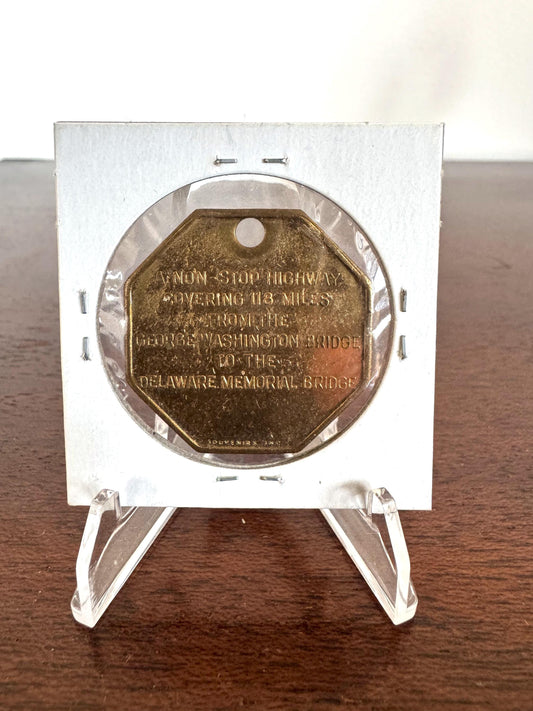 Antique 1951-1952 Opening of the New Jersey Turnpike Token - New Jersey Turnpike Opening Commencement Token - New Jersey Commemorative Token