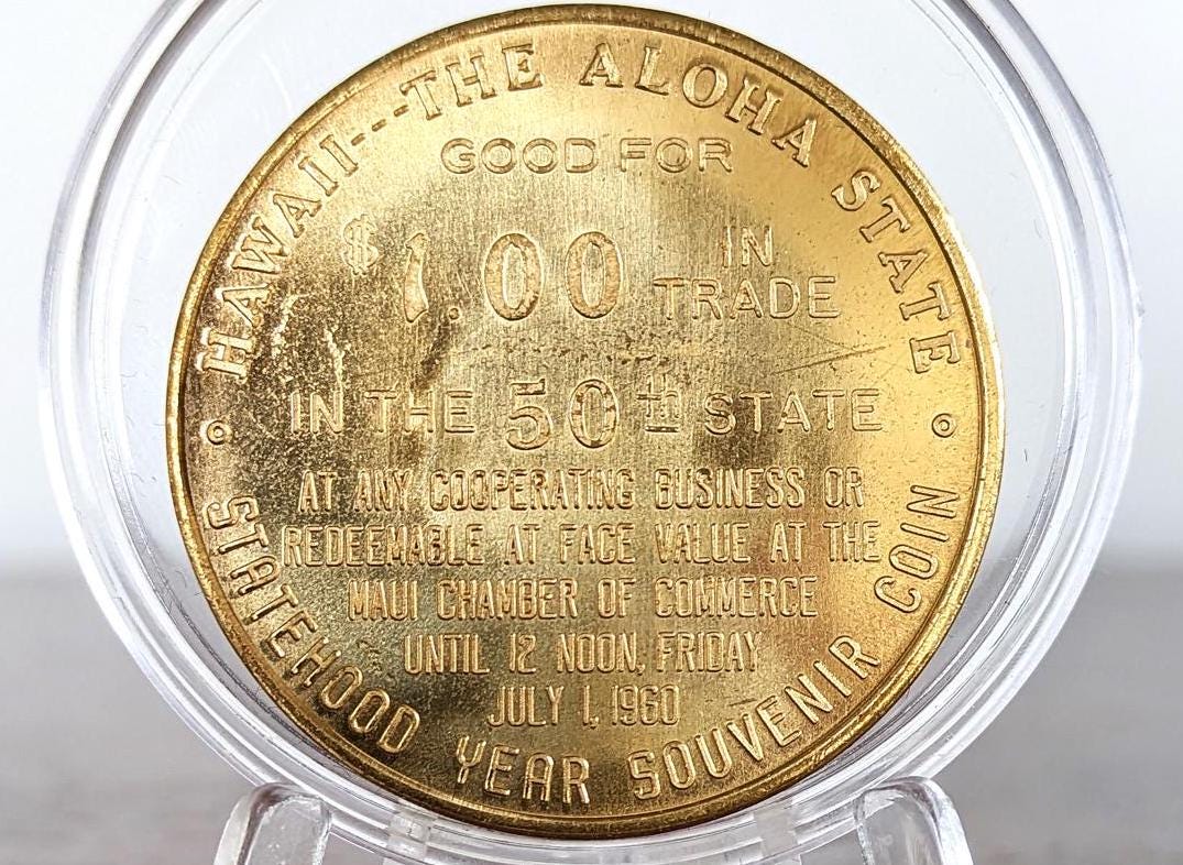 Hawaii Honolulu Dollars - Chamber of Commerce Hawaii - Waikiki Beach - Collectible Exonumia -