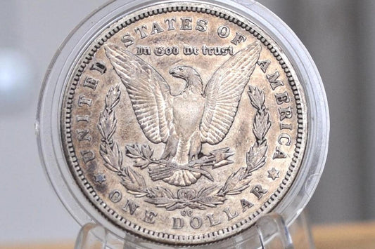 1890-CC Morgan Dollar - AU50 Grade / Condition - Carson City Mint - 1890CC Morgan Silver Dollar 1890 CC Mint Dollar 1890 Silver Dollar