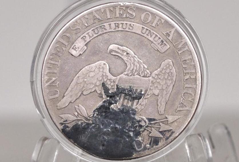 1826 Capped Bust Half Dollar - XF Detail, Damage / Paint; Affordable Price - 1826 Half Dollar US Half Dollar 1826, Rare Early Half