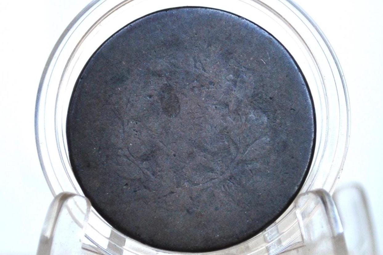 1802 Draped Bust Large Cent, With Stems - Fair, Very Worn, Weak Date but readable - US Large Cent 1802 One Cent US - Lower Grade