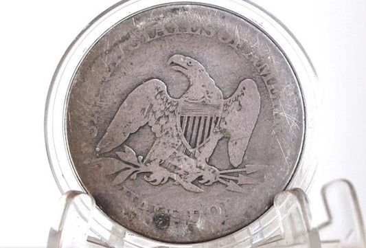 1861 Seated Liberty Half Dollar - AG (About Good), 1861 Liberty Seated Silver Half Dollar 1861 Mint Half