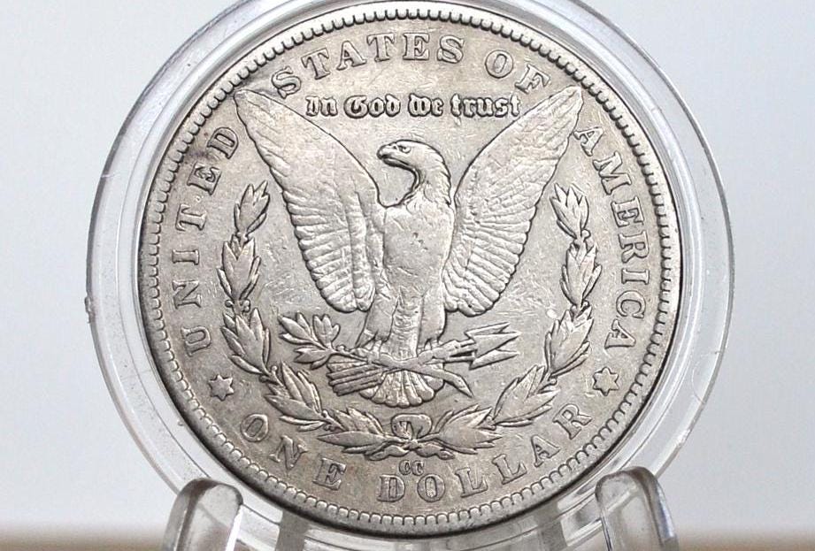1882 CC Morgan Silver Dollar - VF - Carson City Mint 1882CC Morgan Dollar 1882CC, Rarer Date, Authentic
