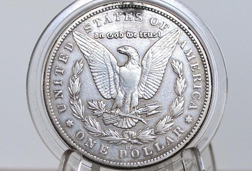 1880 CC Morgan Silver Dollar - XF45 - Carson City Mint 1880CC Morgan Dollar 1880CC, Rarer Date, Authentic