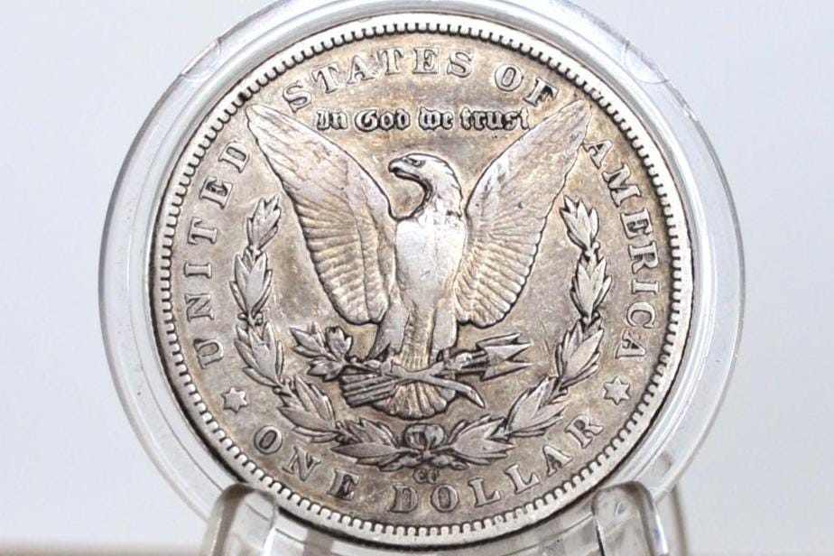 1883 CC Morgan Silver Dollar - XF - Carson City Mint 1883CC Morgan Dollar 1883CC, Rarer Date, Authentic