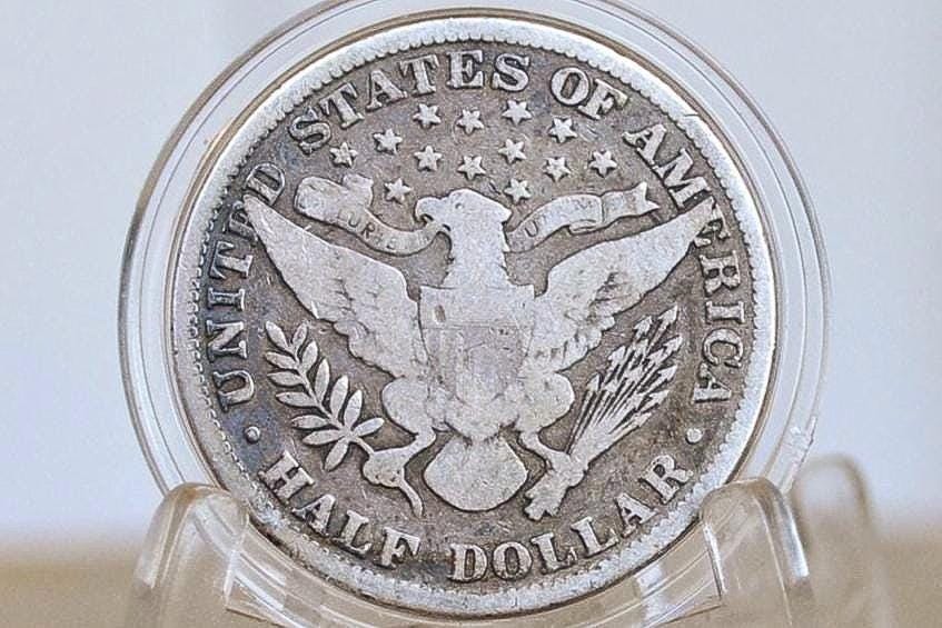 1898 Barber Silver Half Dollar - VG10 (Very Good) Condition - Philadelphia Mint - 1898 Liberty Head Half Dollar - 1898 P Liberty Head Half