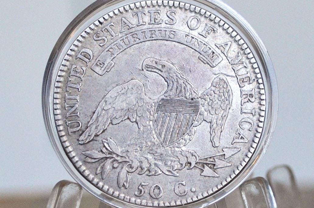 1817 Capped Bust Half Dollar - XF - Great Date - 1817 Half Dollar US Half Dollar 1817, Rare Early Half, Low Mintage Date