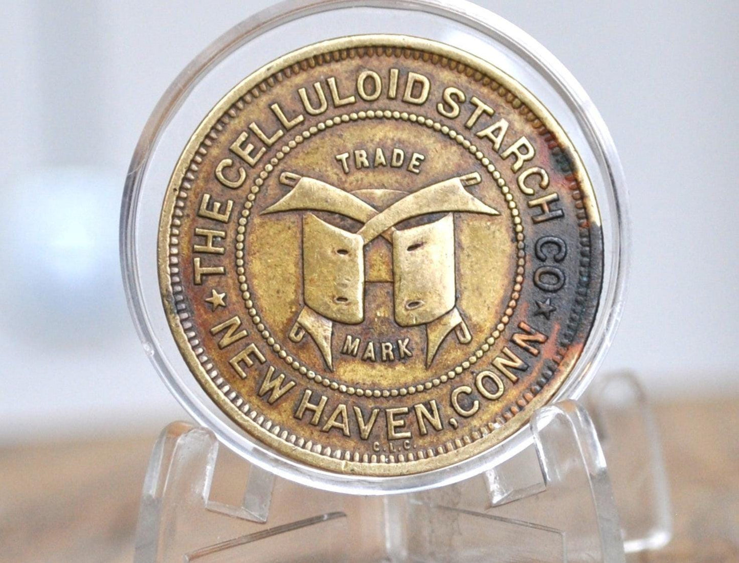 Lot of 2 Black Trade tokens - Two Black trade token lot (Copy)