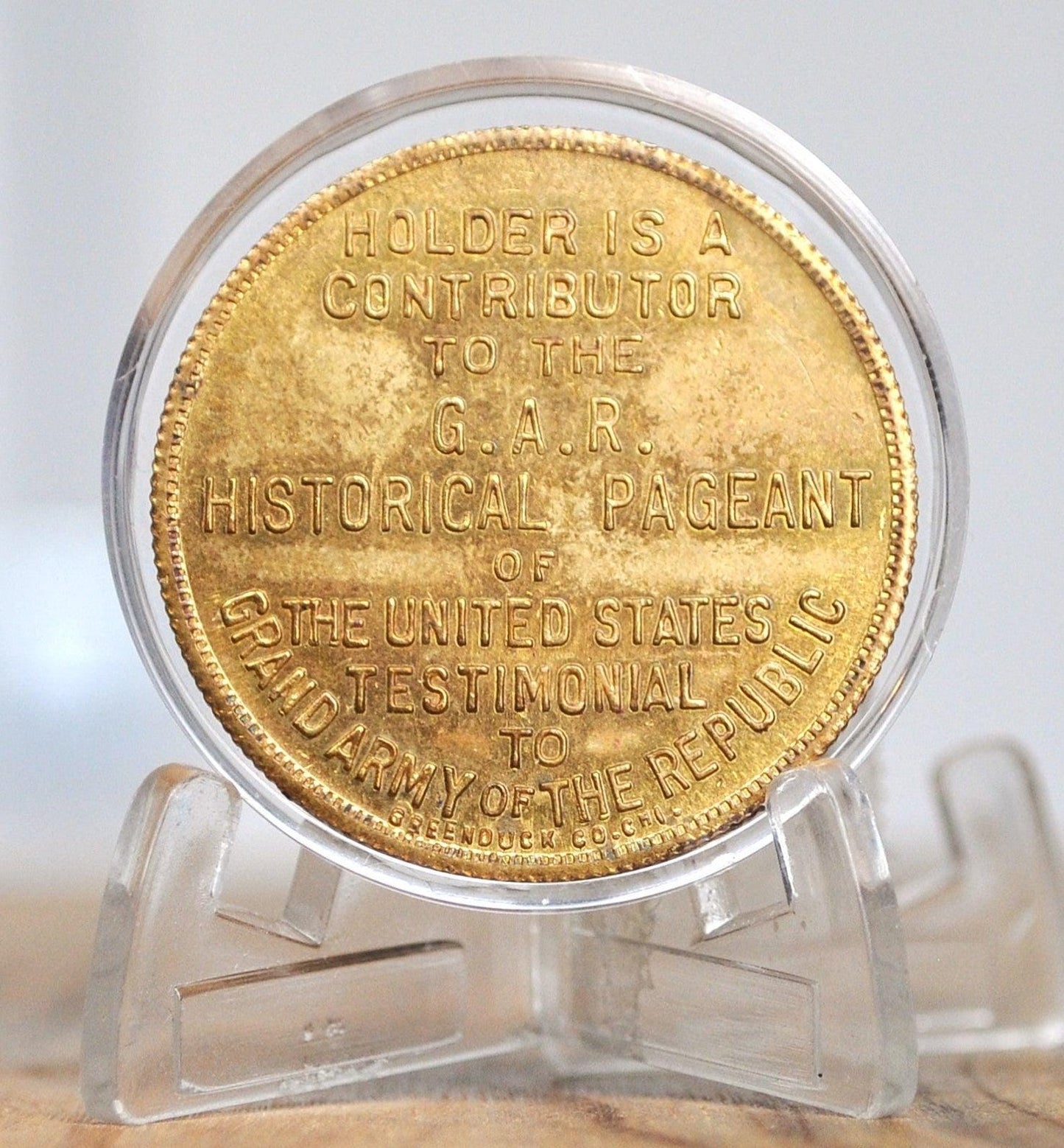 1925 Gar Token From The 59Th Annual Encampment - Commemorative Token From The 59Th G.a.r. Encampment