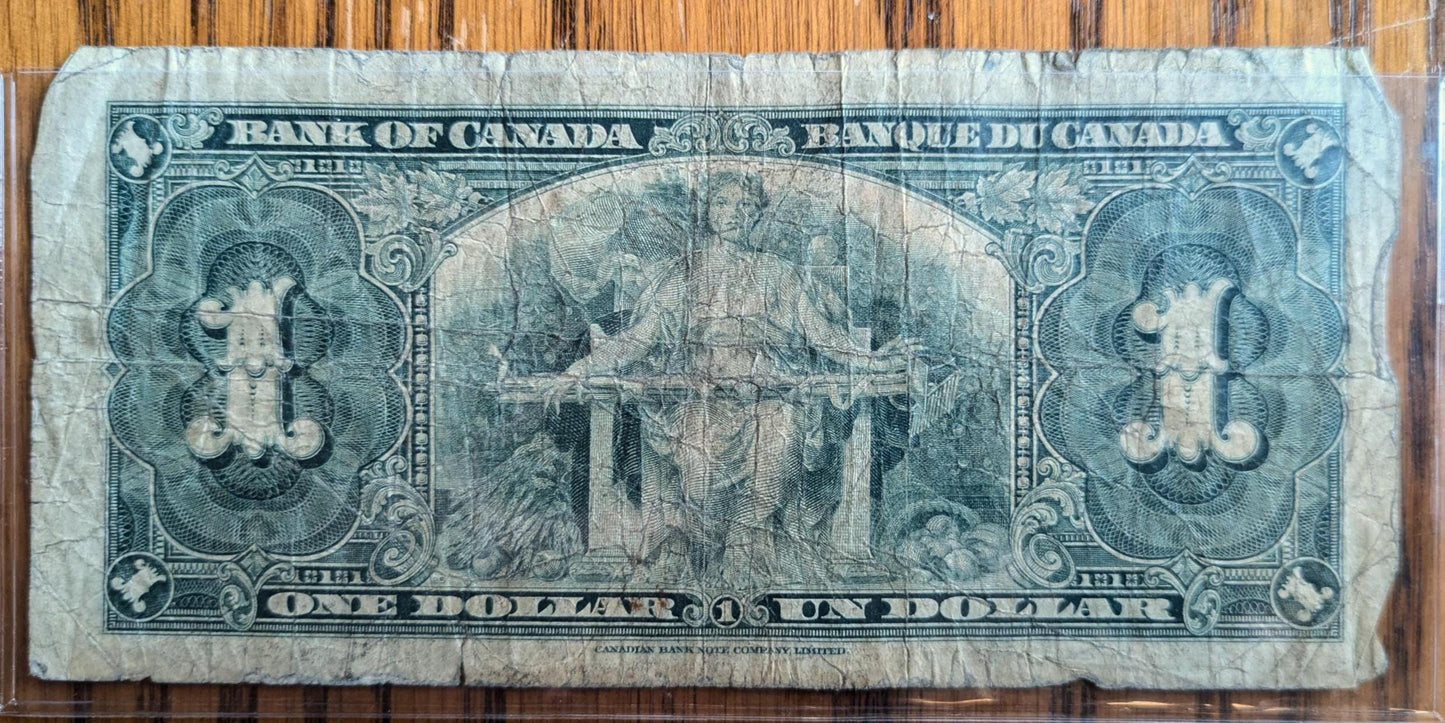 1937 Bank of Canada 1 Dollar Note - Choose by Prefix - Coyne/Towers Signatures - 1937 Canadian One Dollar Bill - P#58e