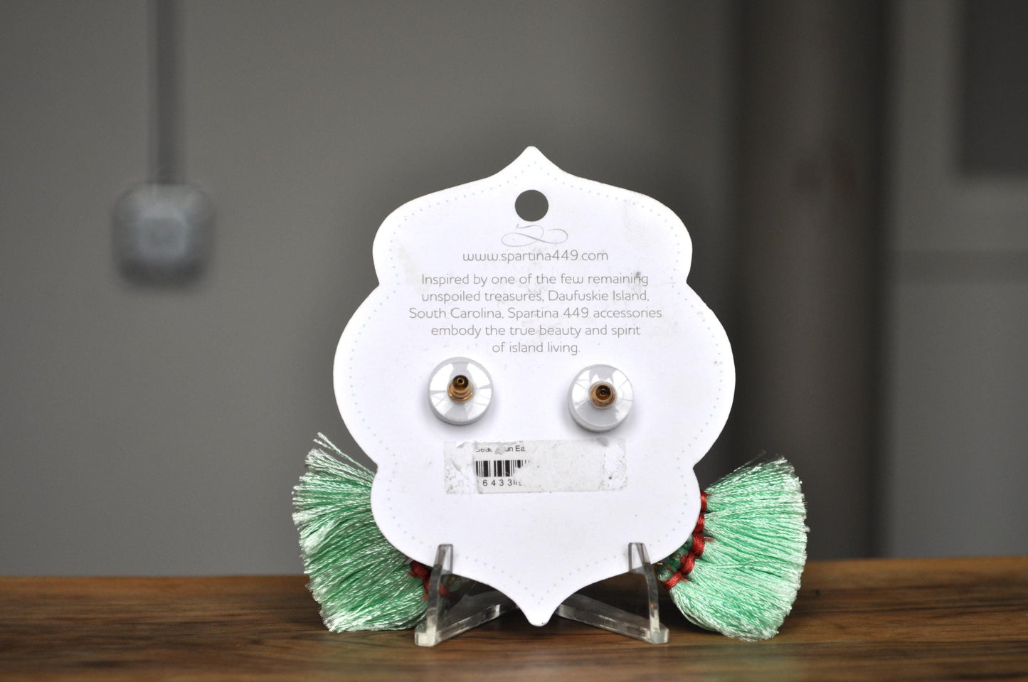 Summertime Spartina 449 18KT Gold Plated Starfish Emerald Tassel Earrings - Emerald Stone and Emerald Tassels - 18KT Gold Plated Earrings