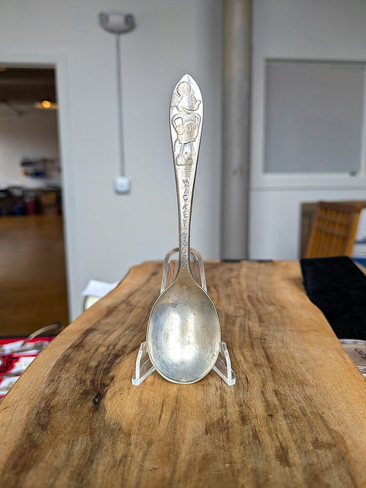 Antique 1930s Silver Plated Disney Pie-Eyed Mickey Mouse Spoon - Pie-Eye Mickey Spoon - 1930s Mickey Mouse Spoon