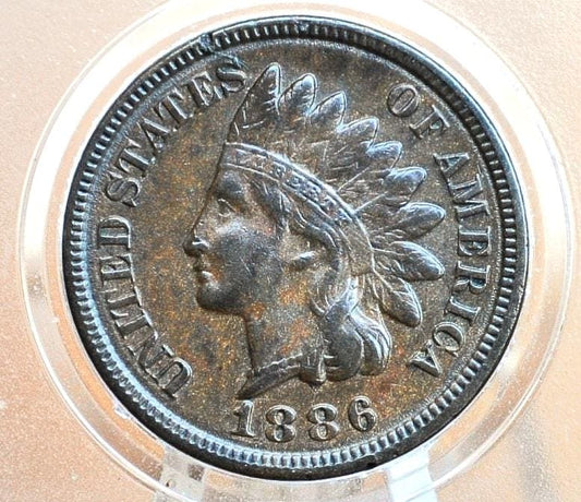 1886 Indian Head Penny Type 2 - Choose by Grade - Type Two 1886 Indian Head Cent 1886 - Rarer Date and Type, 1886 Type II