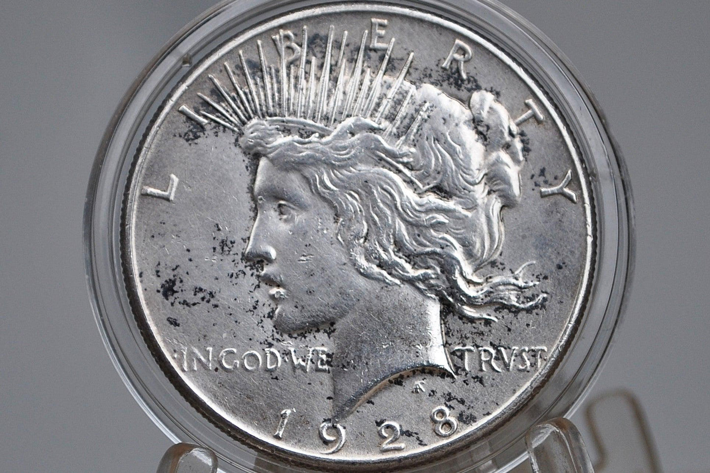 1928 Peace Dollar, Key Date - Uncirculated Details, Cleaned - Philadelphia Mint - 1928 P Silver Dollar Key Date 1928 Peace Dollar (Copy)