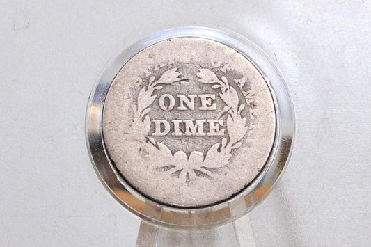 1837 Dime - AG - Small Date Variety - First Year Made - 1837 Silver Dime / 1837 Liberty Seated Dime Seated Liberty 1837