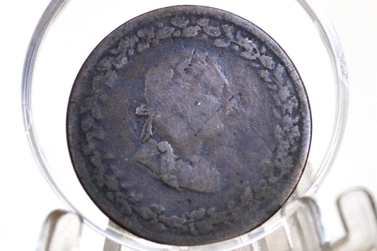 Rarer 1812 Canada Tiffin Halfpenny Token Trade & Navigation - Good Condition - 1/2 Penny Token Canada 1812 - 1812 Canadian Token