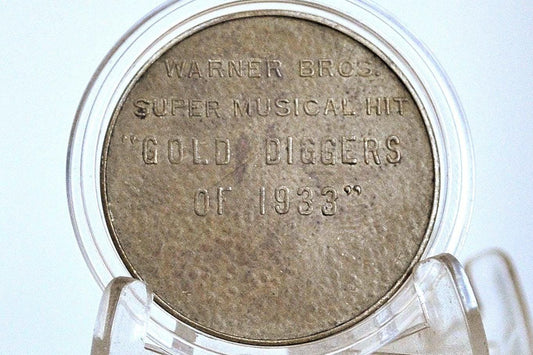 Warner Brothers Gold Diggers of 1933 Movie Token - 1933 Movie Token Warner Brothers Gold Diggers