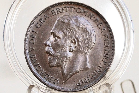 1922 Great Britain One Penny - Uncirculated Grade / Condition - UK Penny 1922 - King George 1 Penny, Bronze, UK Cent 1922